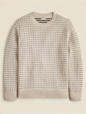 J. CREW Heritage cotton sweater in bird's-eye stitch Size S NWT $118 CM312